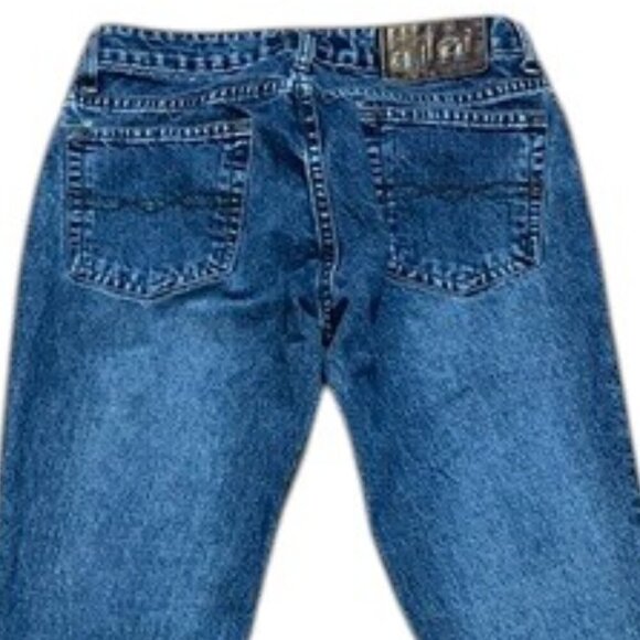 Vintage lei Low Rise Flare Jeans 27" Waist 100% Cotton - Picture 5 of 14